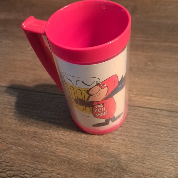 Vintage Budweiser Thermo-Serv BUD MAN Insulated Beer Mug Stein 70s 80s USA Retro - Picture 3 of 5